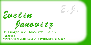 evelin janovitz business card